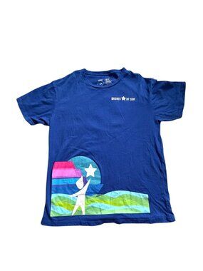 Make-A-Wish Wishes At Sea Royal Caribbean T-Shirt-Blue-M-GUC